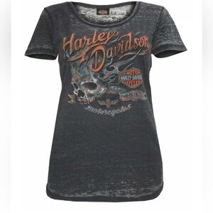 Harley-Davidson® Women's Insanity Complex Scoop Neck Burnout Jersey Tee